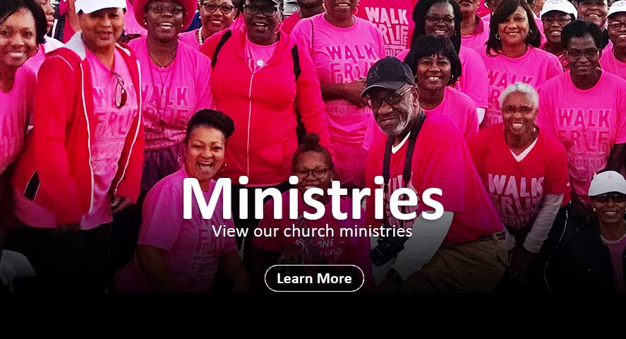 photo of church members wearing pink